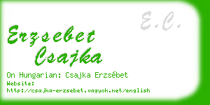 erzsebet csajka business card